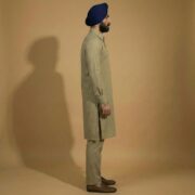 Stone Olive Beige Kurta Pajama - Image 3